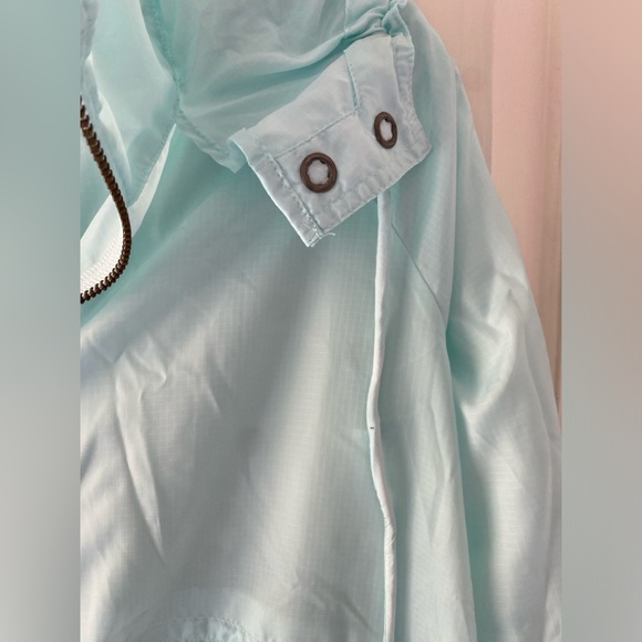 Free People Parachute Festival Windbreaker Rip stop Packable Jacket Light Blue - Picture 4 of 7